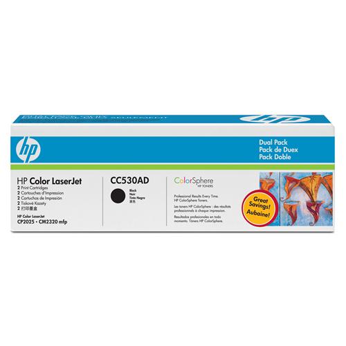 Hewlett-Packard HP Color LaserJet CP2025 Dual Pack Crtg - Toner - [K] - per CLJ CP2025/CM2320MFP