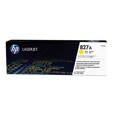 Hewlett-Packard HP 827A Yellow LaserJet Toner Cartridge - Toner - [Y] - per HP Color LaserJet Enterprise flow MFP M880