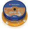 Verbatim Campana 25 DVD-R Matt Silver 4.7GB