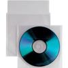 MANHATTAN Buste Porta CD/DVD in PPL 800 Micron Con Aletta e Biadesivo 100 pz