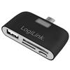 Logilink Hub USB-C&trade; con Lettore di Schede SD e MicroSD Nero