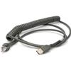 DATALOGIC CABLE, USB, TYPE A, COILED, POT, CAB-524, 8 FT.