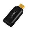 Logilink Adattatore Convertitore Audio Portatile da USB-C&trade; a 3,5 mm Nero
