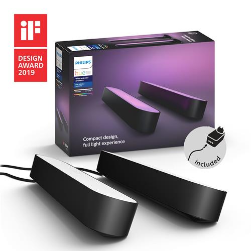PHILIPS PHL HUEPLAY BASE+ALIMEN 2PZ NERO