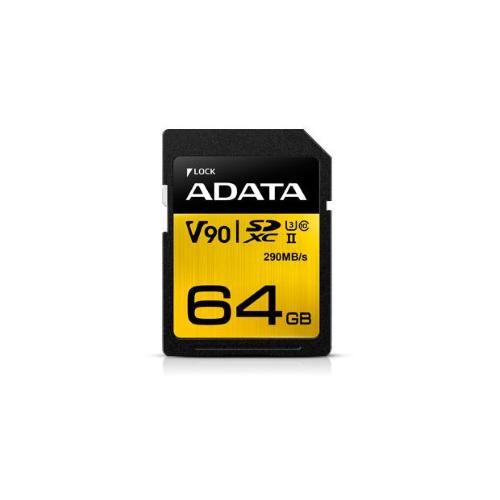 ADATA TECHNOLOGY B.V. ADATA SDXC 64GB UHS-II U3 C10 V90 290-260MB/S