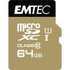 EMTEC Micro SDXC Card 64GB, velocitÃ  di lettura fino a 85MB/s, velocitÃ  di scrittura fino a 20MB/s, adattatore incluso - 1pz