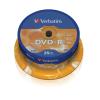 VERBATIM DVD-R con tecnologia AZO per protezione contro raggi UV, superficie matt silver, strato di argento per prestazioni superiori, in campana