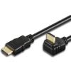 Techly Cavo HDMI High Speed con Ethernet A/A M/M Angolato 1 m Nero