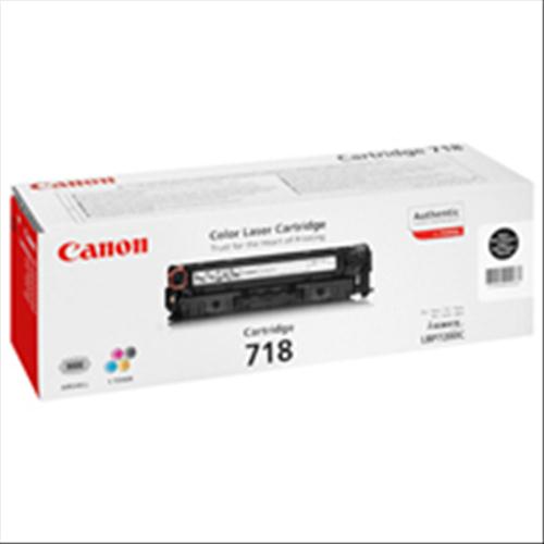 CANON 718 BK Cartuccia nero, durata 3400 pag. al 5% di copertura. LBP7200cdn, MF8330Cdn, MF8350Cdn, LBP7660Cdn, LBP7680Cx, MF8340Cdn, MF8380Cdw, MF8360Cdn, LBP7210Cdn
