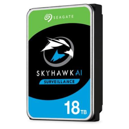 Seagate SkyHawk AI ST18000VE002 - HDD - 18 TB - interno - 3.5" - SATA 6Gb/s - buffer: 256 MB - con 3 anni Seagate Recupero dei dati di salvataggio