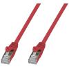 Techly Professional Cavo di Rete Patch in Rame Cat. 6A SFTP LSZH 3 m Rosso