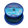 VERBATIM CD-R con tecnologia AZO per protezione contro raggi UV, superficie Crystal per protezione maggio contro graffi, strato di argento per prestazioni superiori, in campana
