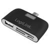 LOGILINK Hub USB-C&trade; con Lettore di Schede SD e MicroSD Nero