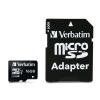 VERBATIM MICRO SDHC CARD 16GB CL 10 +ADAPTOR
