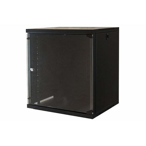 RACK LINK 19'' ARMADIO 12 UNITA' DA MURO PER RETI (A)620 x (L)540 x (P)450 mm ASSEMBLATO PORTA VETRO COLORE NERO - LK1912UN