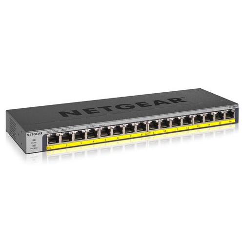 NETGEAR 16PT POE/POE+GIGABIT UNMANAGED SWCH