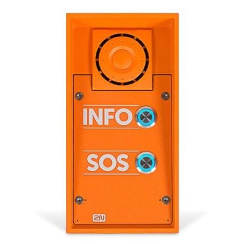 2N Helios IP Safety - 2 tasti & 10W speaker (it includes INFO a SOS tasto labels)