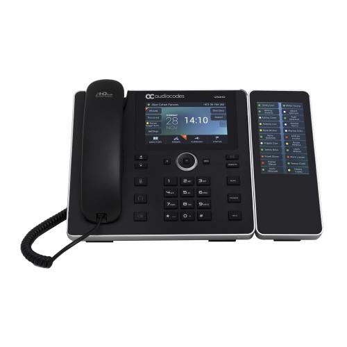 Audiocodes SfB 450HD IP-Phone PoE GbE Black 2 Ethernet 10/100/1000 ports, 800x480 5'' Color Touch LCD and Power over Ethernet (PoE) with 5'' Color Touch LCD expansion module - PROMO FINO AD ESAURIMENTO SCORTE