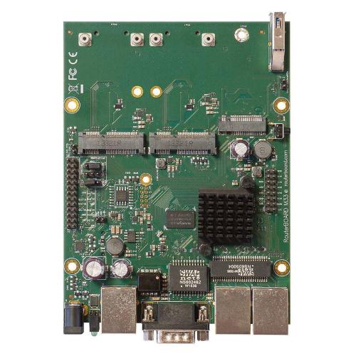 MikroTik, RBM33G, OEM board with two miniPCI, e slots for 3G/LTE