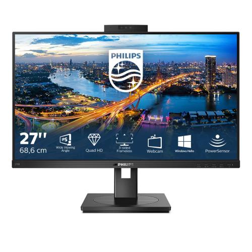MONITOR PHILIPS LED 27" Wide 275B1H/00 IPS 2560x1440 5ms 300cd/mÂ² 50.000.000:1 2x3W MM WEBCAM PIVOT DVI HDMI DP HUB USB
