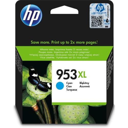 Hewlett-Packard HP 953XL High Yield Cyan Original Ink Cartridge - Ink - [C] - per HP OfficeJet Pro 7700, 8200, 8700 series