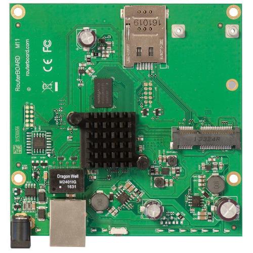 MikroTik, RBM11G, RouterBoard M11G with Dual Core 800MHz CPU, 256MB RAM, 1x Gbit LAN, 1x miniPCI, e, RouterOS L4