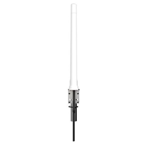 POYNTING - Ultra-Wide MIMO (4x4) Omni-directional FWA LTE/5G & Wi-Fi antenna. 617 - 3800 MHz.. max. Gain: 3.5 dBi. with stainless steel pole mount (max. 50mm). 2m HDF-195. SMA-M. Brilliant White