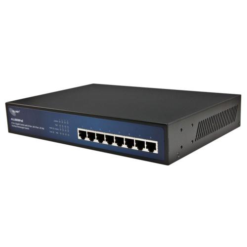 Allnet ALL8808POE, Switch, 8x10/100/1000Mbps, fullPoE on 8 ports (802.3af), or 4 ports to 30W