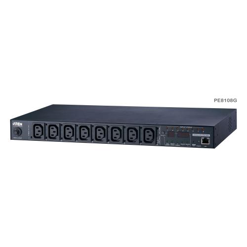 Aten 8-Port Intelligent 1U ECO Power Distribution Unit (PDU), Metered by Outlet (8 x C13)