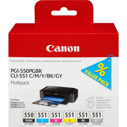 CANON Â£PGI-550/CLI-551 PGBK/C/M/Y/BK/GY