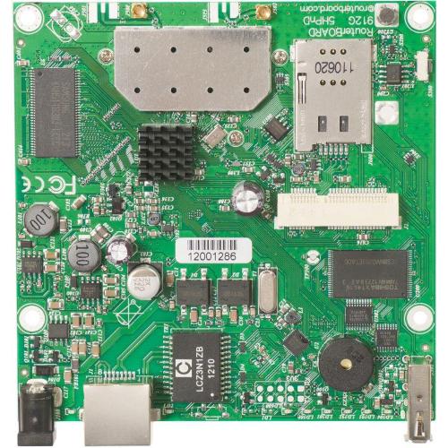 MikroTik, RouterBOARD 912UAG with 600Mhz Atheros CPU, 64MB RAM, 1xGigabit LAN, USB, miniPCIe PROMO FINO A ESAURIMENTO SCORTE