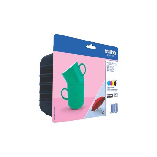 BROTHER KIT 4 COLORI MFC-J4420DW/J4620DW DURATA 1200 PAGINE X COLORE ( KIT COLORE NERO-GIALLO-MAGENTA-GIALLO) - LC227XLVALBP