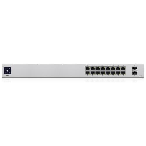 UBIQUITI SWITCH USW-16-POE-EU 16 PORTE LAN GIGABIT di cui 8 Porte PoE Budget 42W + 2 Porte 1G SFP L2