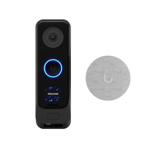 Ubiquiti - UVC-G4 Doorbell Pro PoE Kit - UniFi Doorbell with Improved HDR and low-light performance, Programmable welcome display and secondary package-detection camera, 6 m (20 ft) IR night vision, Wirelessly connected with UniFi WiFi Auto-Link, Integrat