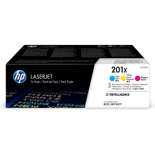 HP INC 201X 3-PACK HIGH YIELD C/M/Y TONER