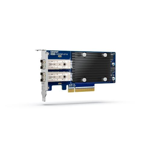 QNAP Dual-port SFP+ 10GbE network expansion card low-profile form factor PCIe Gen3 x8 - QXG-10G2SF-X710