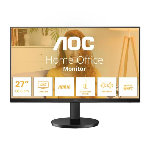 AOC MONITOR LCD IPS 27 WIDE FRAMELESS 4ms MM UHD 1000:1 BLACK 2xHDMI DP REG.ALT. Vesa