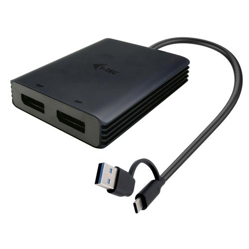 I-TEC USB-A/USB-C DUAL 4K DP VIDEO ADAPT.