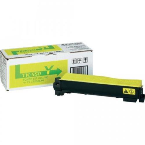 TK550Y - TONER GIALLO TK-550Y FS-C5200DN KYOCERA-MITA TONER ORIGINALE COLORE 1T02HMAEU0 CARTUCCIA TONER GIALLO TK-550Y PER FS C5200DN (6.000PG) 1PZ - 1T02HMAEU0 - 1T02HMAEU0