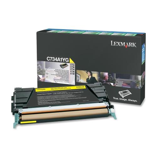 LEXMARK C/X734,746,X738 Yel Rtn 6K Cartrige -( Product Line - Enterprise )- C734A1YG