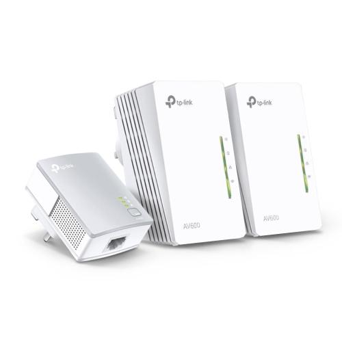 ADATTATORE POWERLINE TP-LINK WIRELESS EXTENDER TL-WPA4220TKIT CONF.3PZ, 2PZ TL-WPA4220 + 1PZ TL-PA4010, 500M WiFi Clone