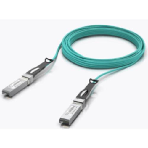 Ubiquiti - Long-range SFP+ direct attach cable with a 10 Gbps maximum throughput rate.