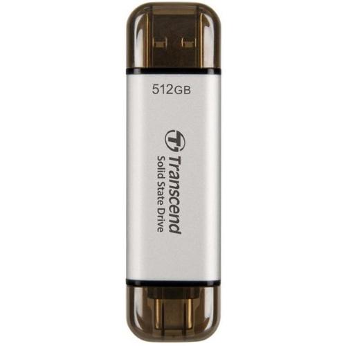 TRANSCEND 512GB EXTSSD USB10GBPS TYPEC/A SILV