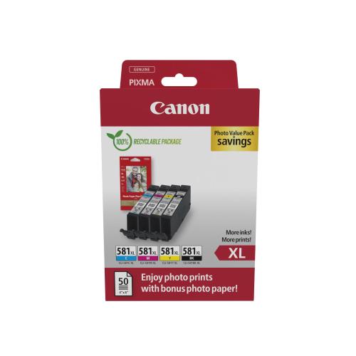 CANON CLI-581XL BK/C/M/Y PHOTO VALUE - EX Cod 2052C004