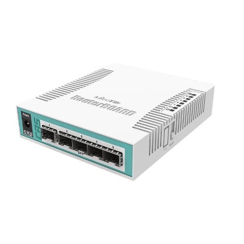 MikroTik, Cloud Router Switch 106, 1C, 5S with QCA8511 400MHz CPU, 128MB RAM, 1x Combo port ), 5 x SFP