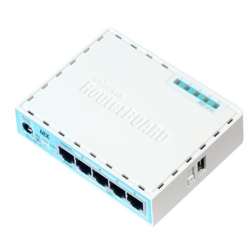MikroTik, hEX, RouterBOARD hEX 5x Gigabit Ethernet, Dual Core 880MHz CPU, 256MB RAM, USB, microSD, RouterOS L4