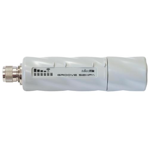 MikroTik, RouterBOARD GrooveA, 52HPn with 600MHz Atheros CPU, 64MB RAM, 1 LAN, 1 built, in 2.4/5GHz