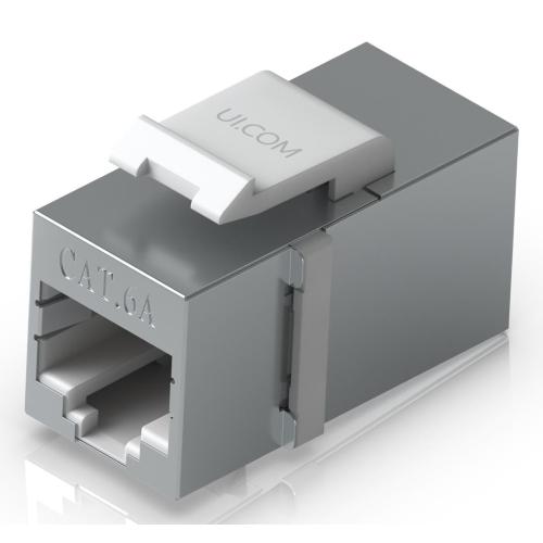 Ubiquiti - UACC-Keystone-Coupler-C6A - Pass-through Cat6A keystone coupler for connecting pre-terminated Ethernet cables seamlessly. 12 pcs per box.