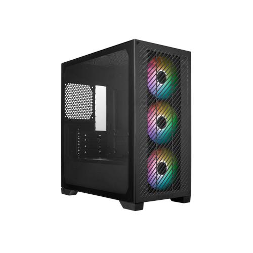 CASE COOLER MASTER MINI TOWER "ELITE 301 LITE", 13L, ITX/MATX USB-C, 2X2.5" 1X3.5", 3*Fan12cm ARGB- No Alim., BK - E301-KGNN-S00
