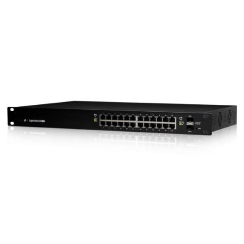 Ubiquiti - ES-24-250W - EdgeSwitch PoE Layer2/3 with (24) RJ45 ports, (2) SFP ports, and a 250W power supply
